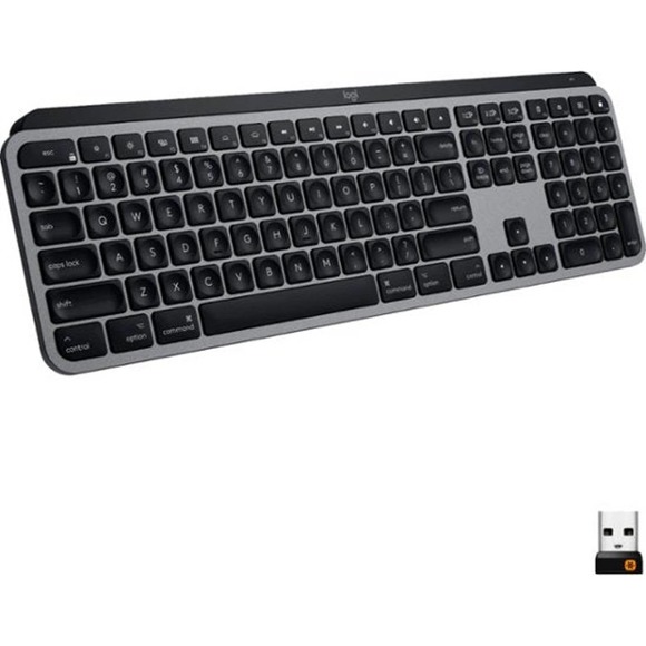Logitech - MX Keys Full-size Wireless Bluetooth Membrane Keyboard - Picture 1 of 4